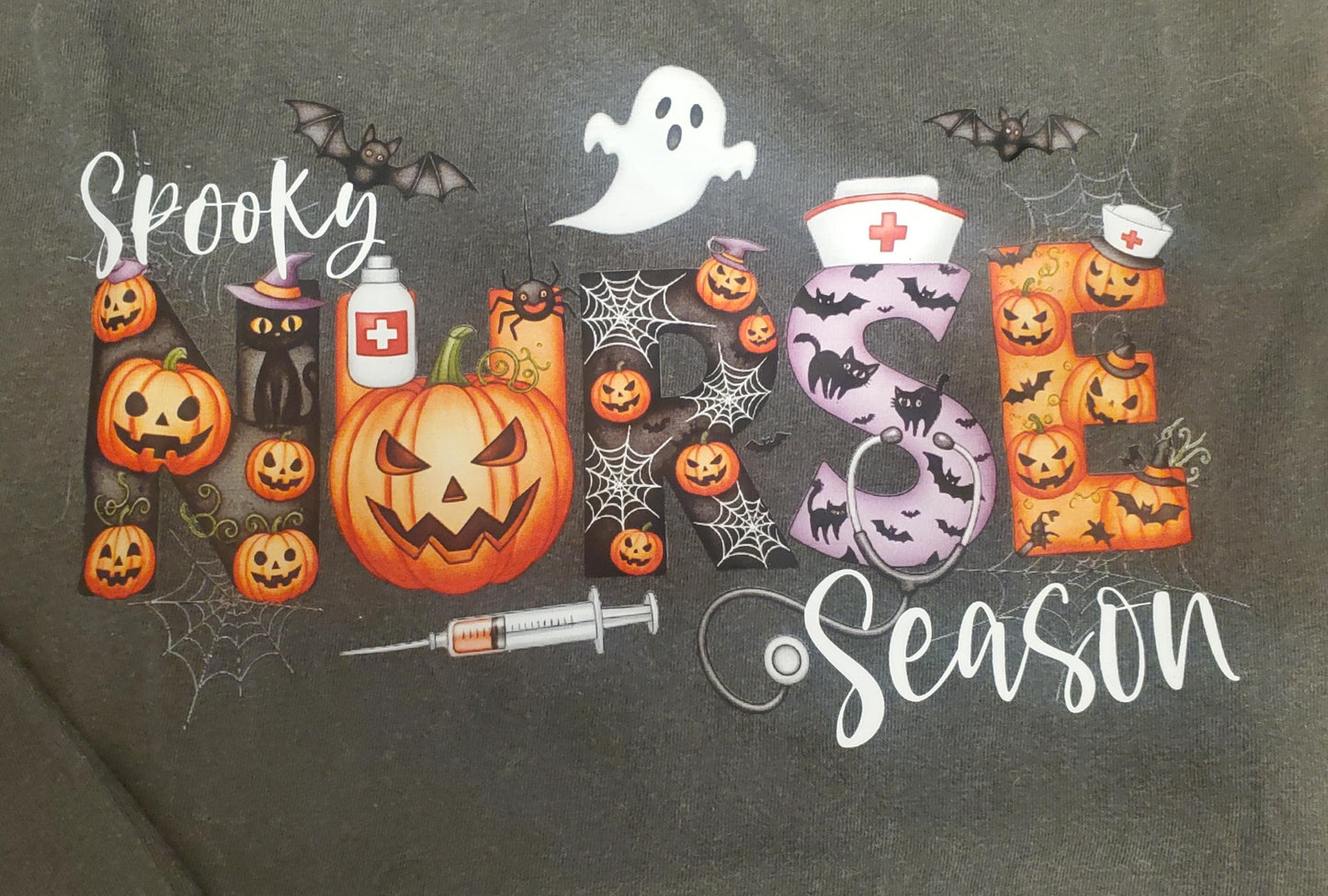 Halloween Nurse Shirt Spooky Season Comfort Colors Shirt for Nurses Spooky Wicked Shirt for Halloween Trending Nurse Shirt Perfect Halloween comfort colors long sleeve tshirt, Nurses apparel, RN, LPN,CNA,EMT,CCMA,ER NURSE, Nurse Sweatshirt, Nurse Jacket,