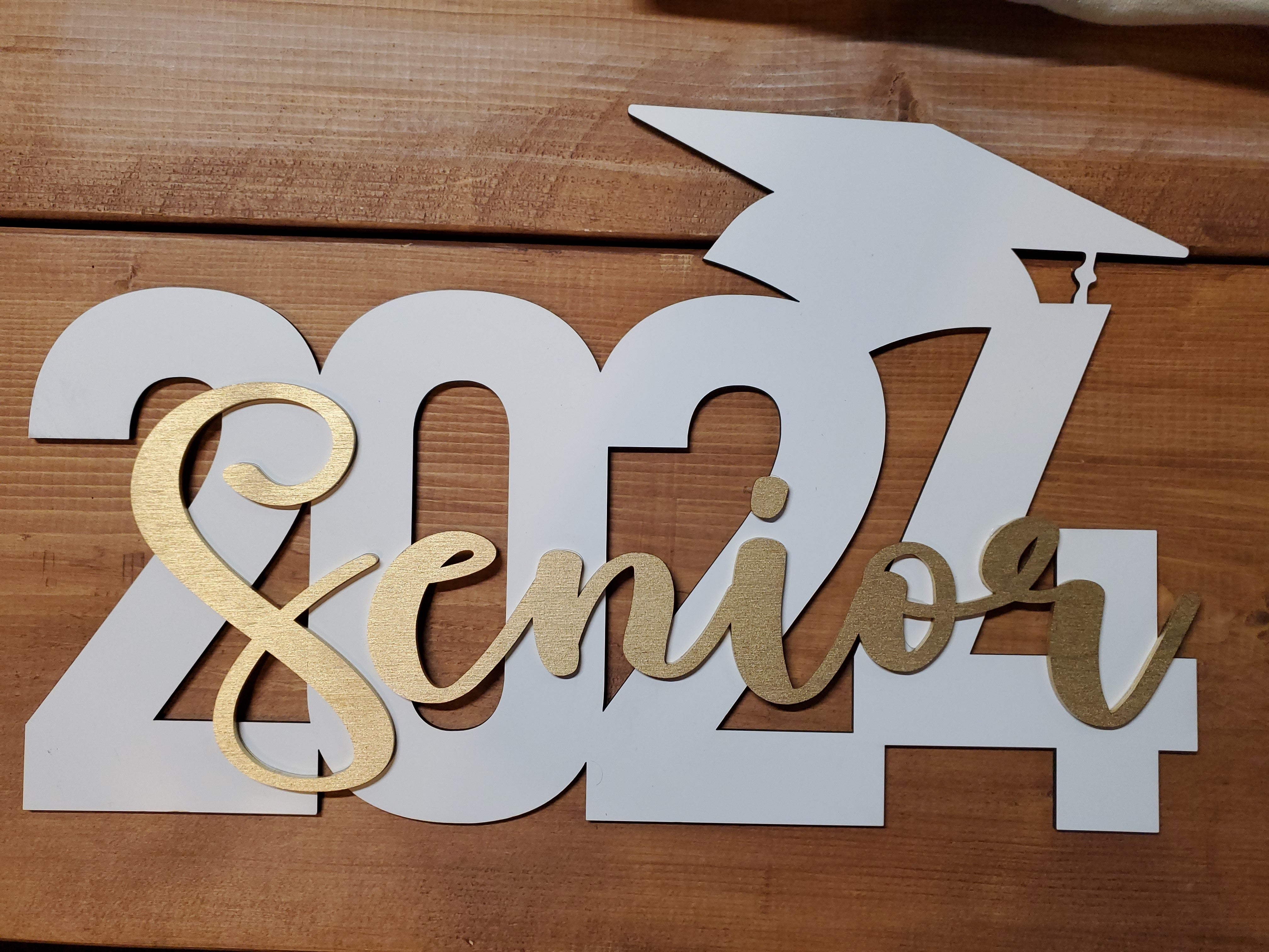 Personalized Name, 2024 Graduation Cap Wood Sign, Grad Party Backdrop Decor, High School or College Grads, Senior Pictures