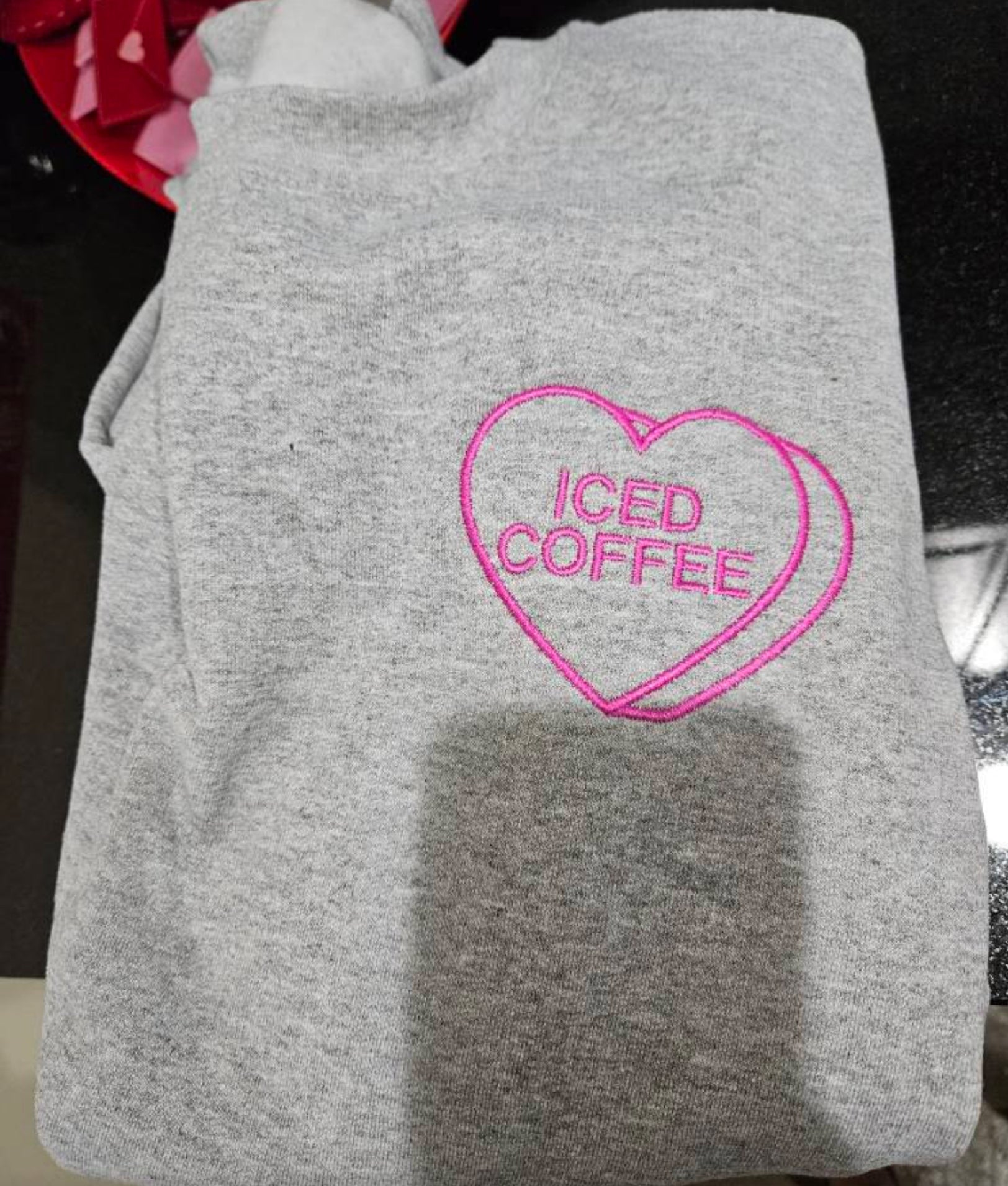 Custom Embroidered Valentine Sweatshirt with Personalized Candy Hearts - Valentine Gift - Boyfriend Gift - Couples Gift - Personalized Gift* - IroquoisPrint