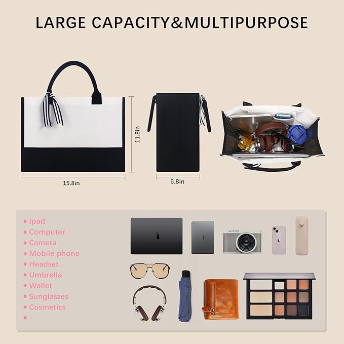 Monogram Canvas Tote Bag