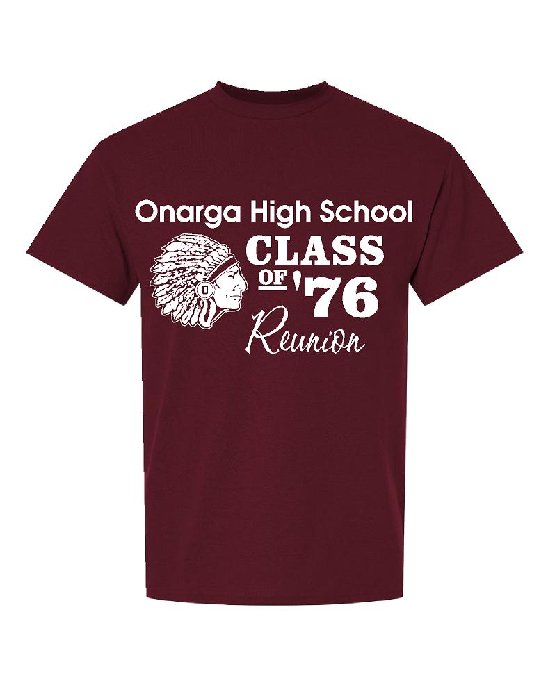 Onarga Class of 76 Reunion Shirts