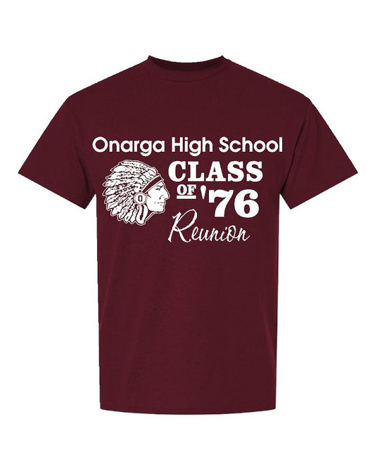 Onarga Class of 76 Reunion Shirts
