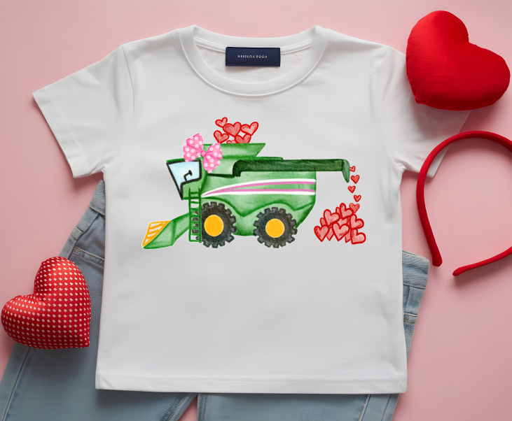 Valentine Farming Girls Combine - IroquoisPrint