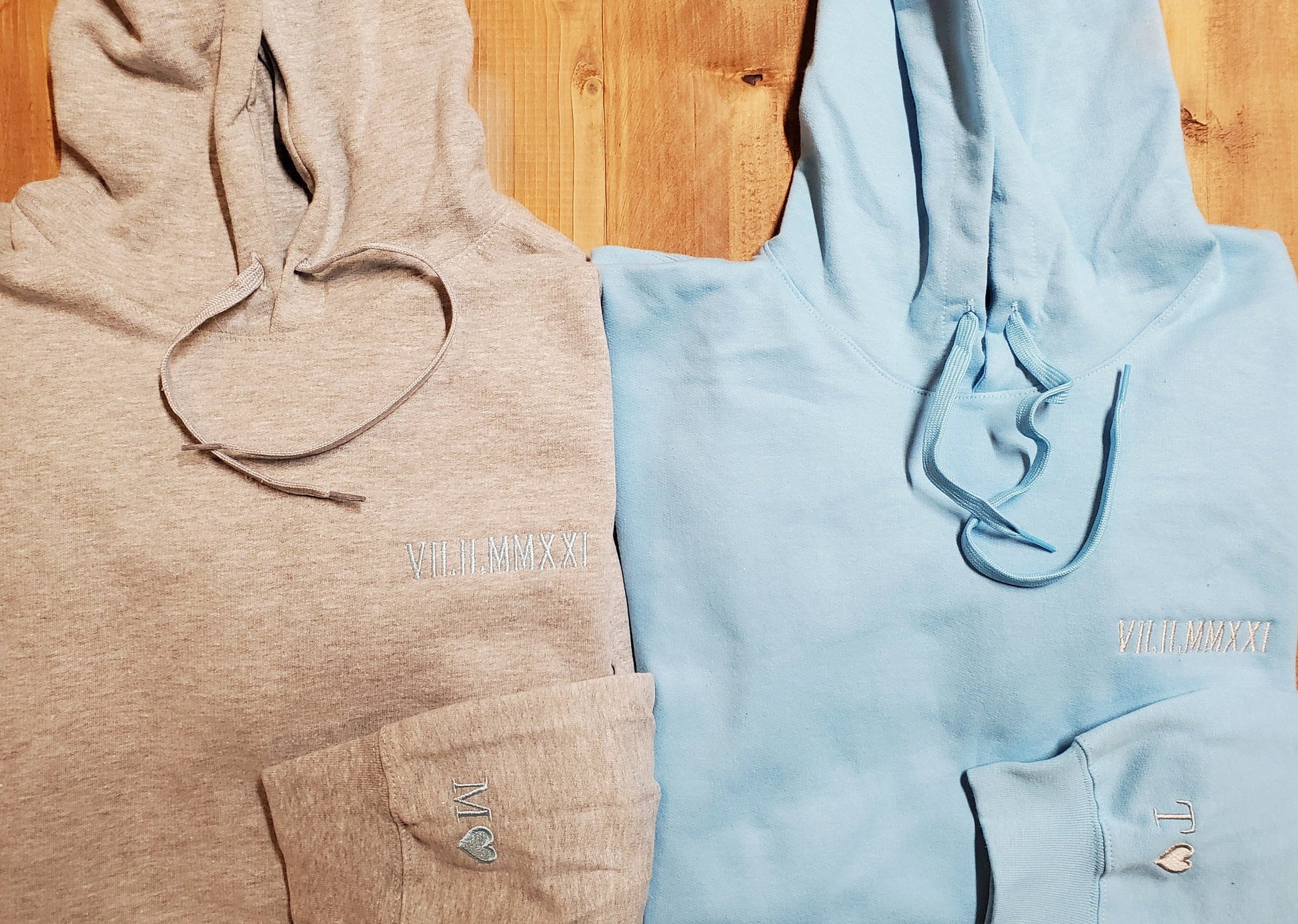 Matching Couples Hoodies Anniversary Gift Wedding Gift Valentines Day Gift Personalized Hoodies His and Hers Gifts Custom Hoodies Embroidered Hoodies Couple Apparel Couples Hoodies  His Hers Gifts Romantic Gift Custom Embroidered Hoodies Date Hoodies