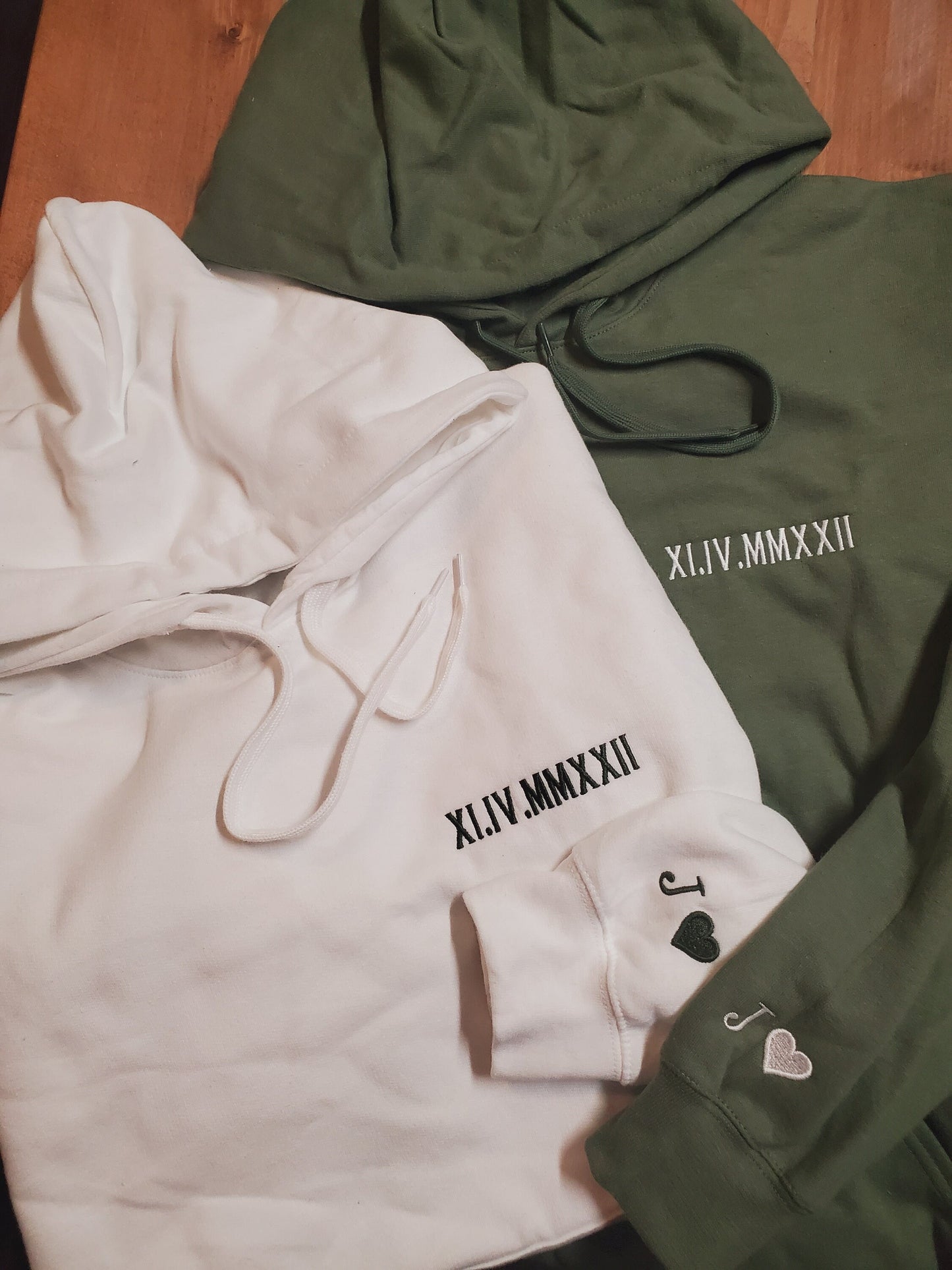 Matching Couples Hoodies Anniversary Gift Wedding Gift Valentines Day Gift Personalized Hoodies His and Hers Gifts Custom Hoodies Embroidered Hoodies Couple Apparel Couples Hoodies  His Hers Gifts Romantic Gift Custom Embroidered Hoodies Date Hoodies