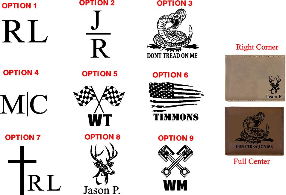 Personalized Valentine Day Gift for Men, Custom Leatherette Wallet, Vegan Engraved Leather, Boyfriend Gift,Dad Wallet,Valentine Gift For Him