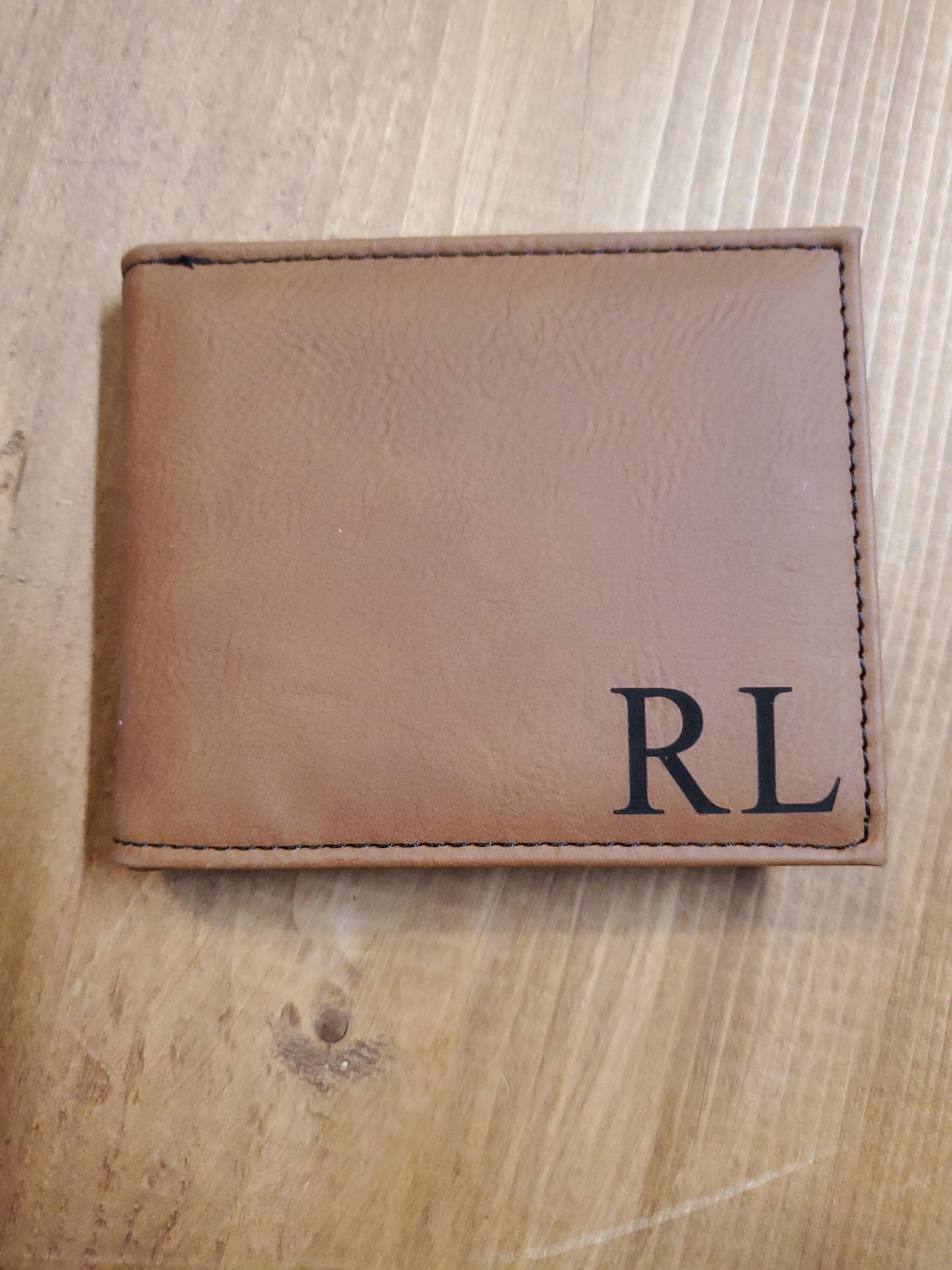 Personalized Valentine Day Gift for Men, Custom Leatherette Wallet, Vegan Engraved Leather, Boyfriend Gift,Dad Wallet,Valentine Gift For Him