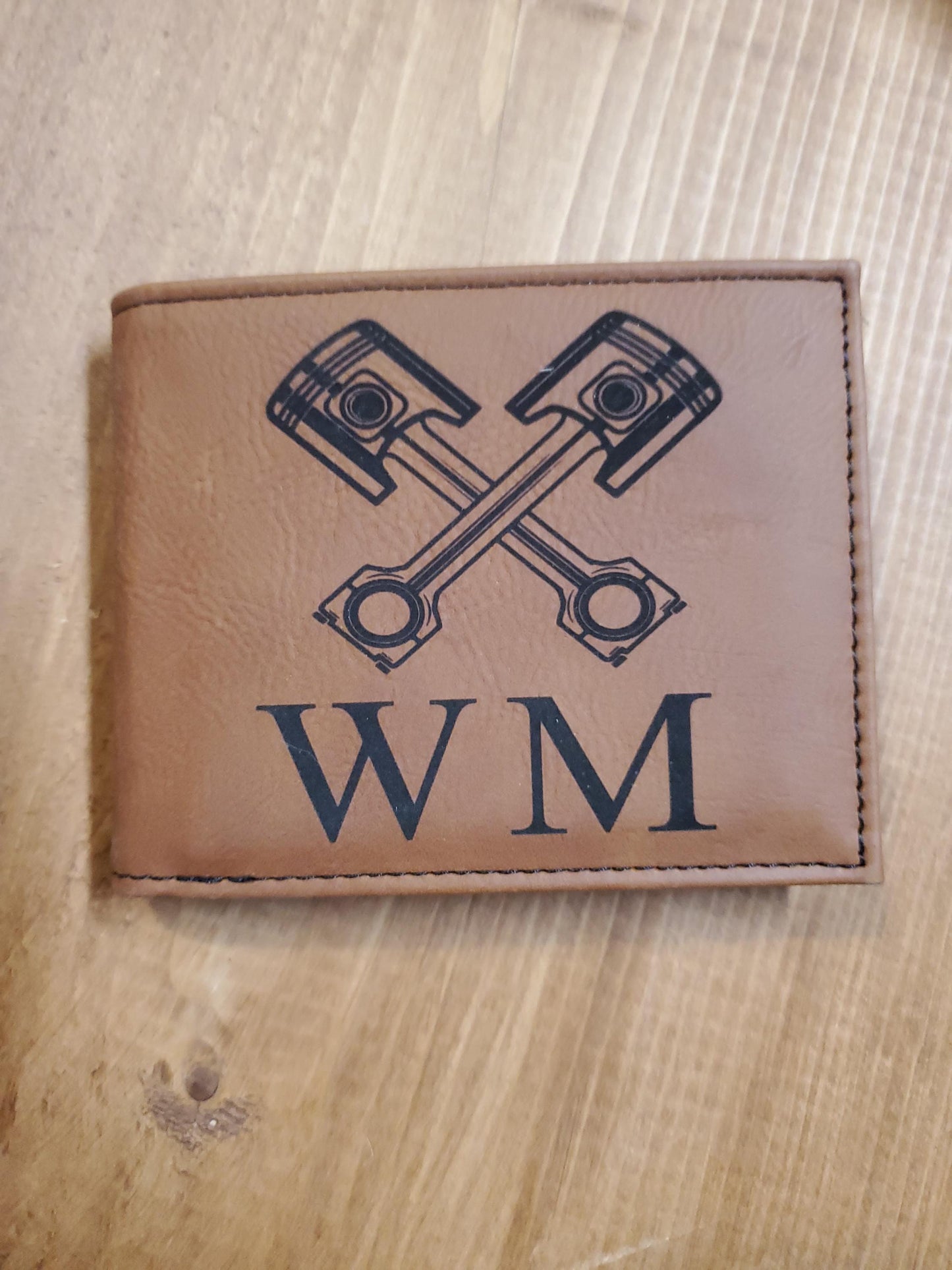 Personalized Valentine Day Gift for Men, Custom Leatherette Wallet, Vegan Engraved Leather, Boyfriend Gift,Dad Wallet,Valentine Gift For Him