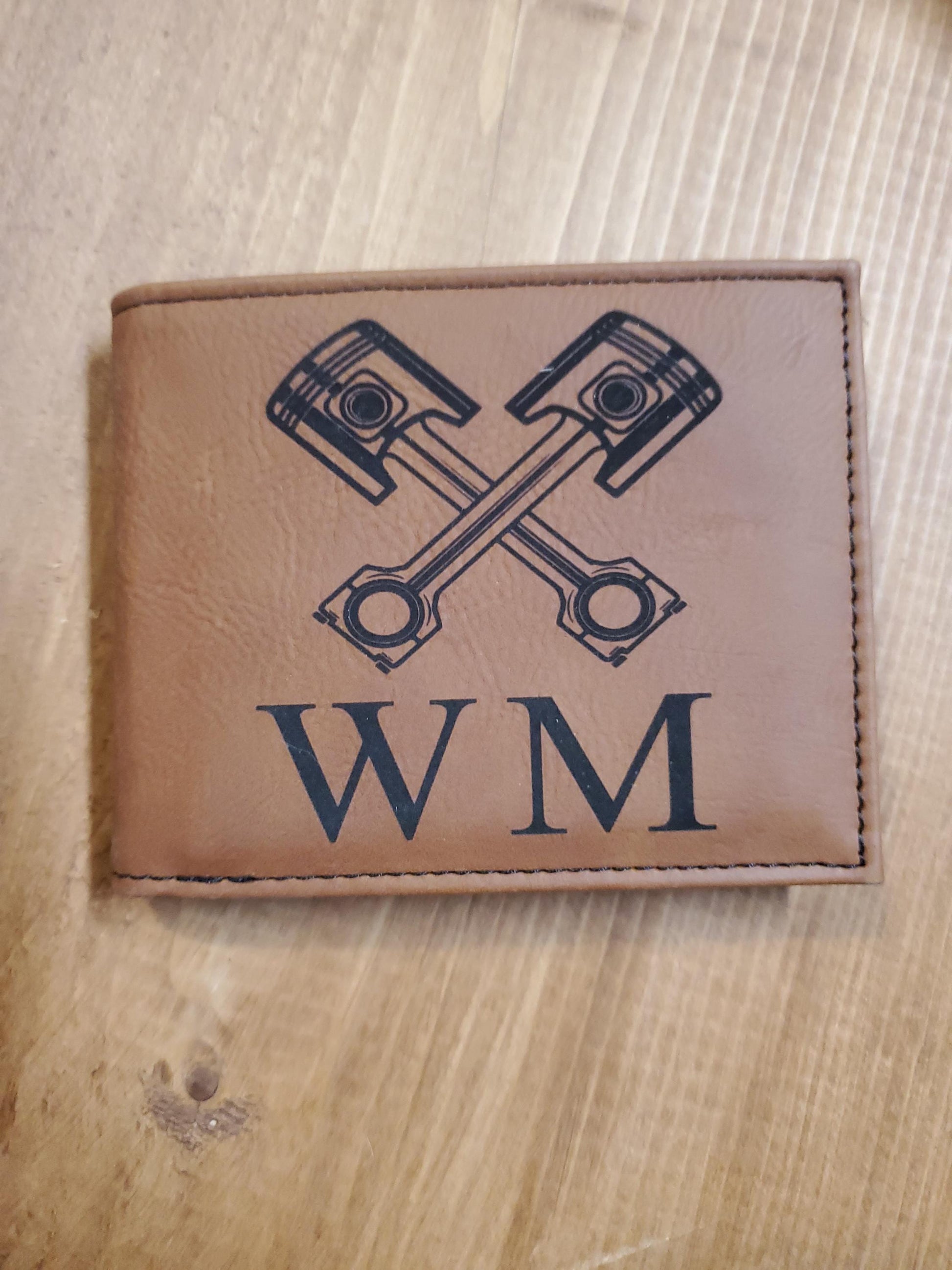 Personalized Valentine Day Gift for Men, Custom Leatherette Wallet, Vegan Engraved Leather, Boyfriend Gift,Dad Wallet,Valentine Gift For Him