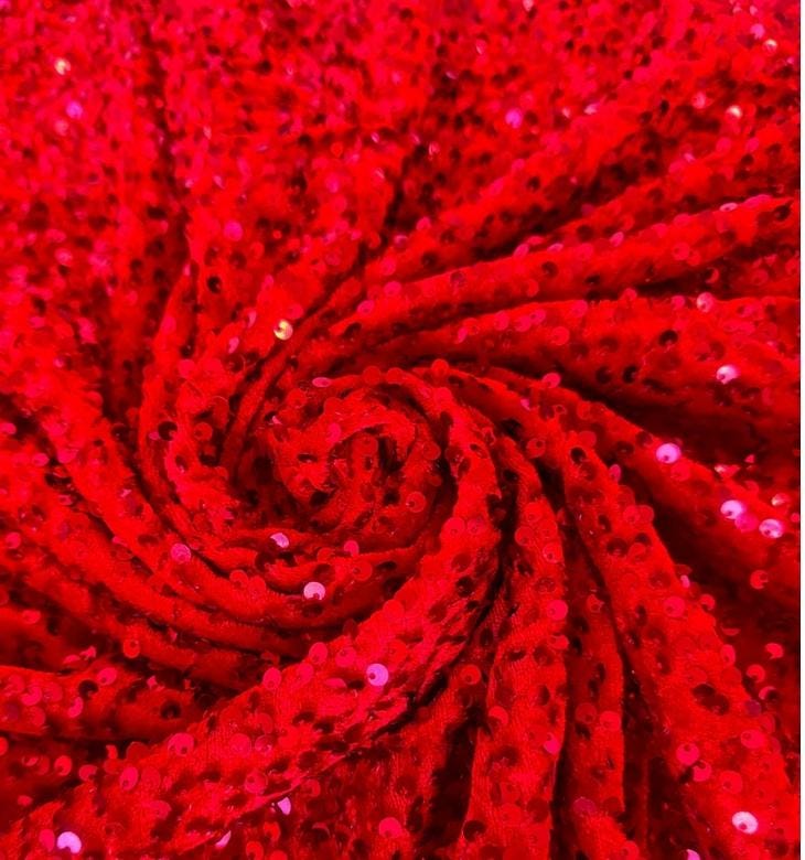 red sequin for applique