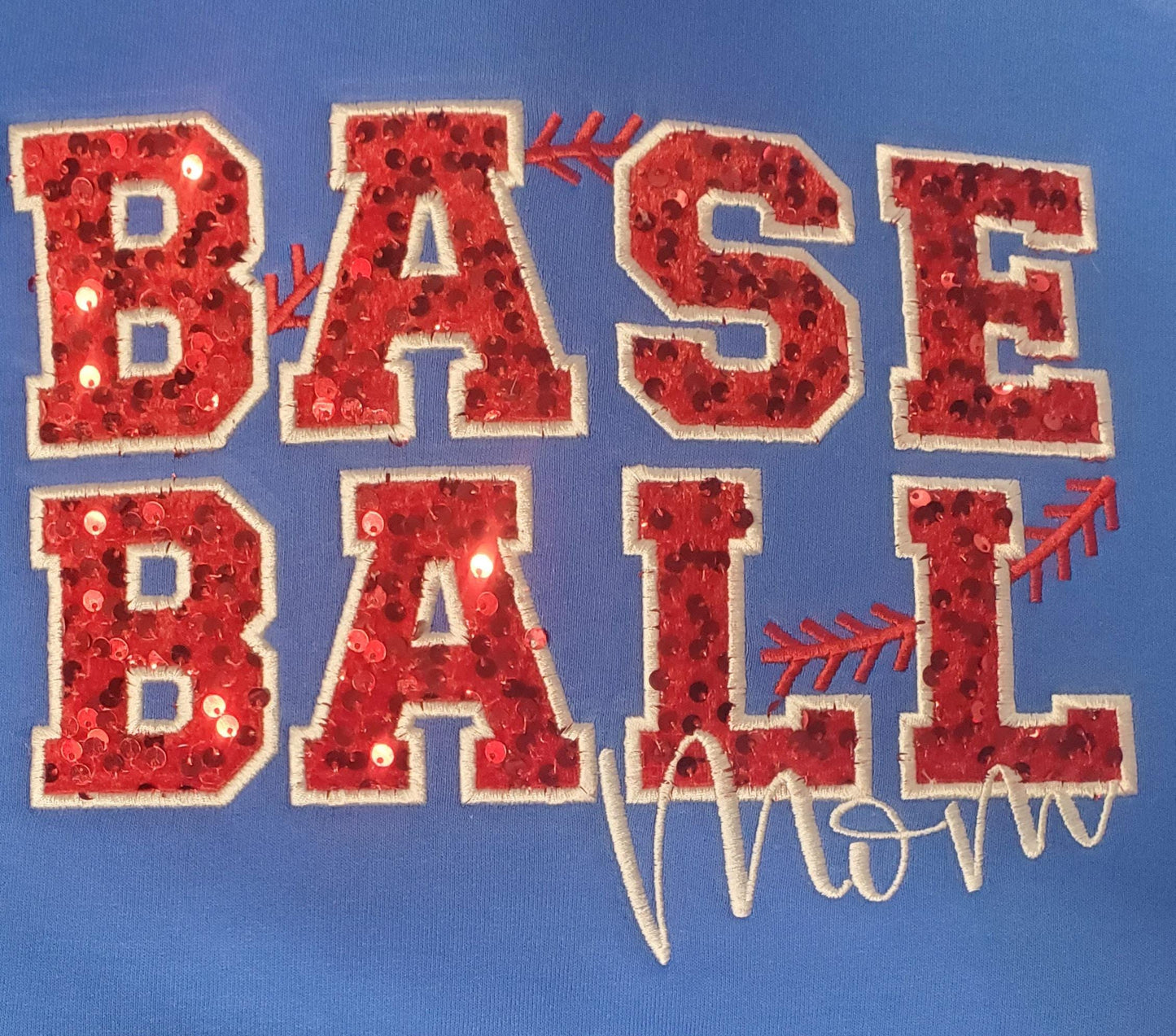 Baseball Mom Sequin Embroidered Crewneck Sweatshirt | Baseball Embroidered Sweatshirt  WonderfulDayBoutique,baseball mom,baseball shirt,baseball mom gift,sports mom shirt,game day shirt,sequin sweatshirt,baseball crewneck,glitter applique,team spirit wear,baseball outfit,mom game day,baseball apparel,custom sports mom,bleacher outfit,baseball season,softball mom gift,embroidered shirt,baseball fan gear,sports mom gift,baseball mom top