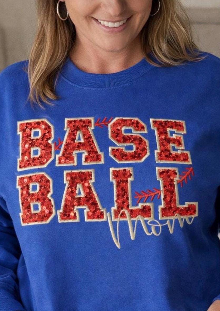 Baseball Mom Sequin Embroidered Crewneck Sweatshirt | Baseball Embroidered Sweatshirt  WonderfulDayBoutique,baseball mom,baseball shirt,baseball mom gift,sports mom shirt,game day shirt,sequin sweatshirt,baseball crewneck,glitter applique,team spirit wear,baseball outfit,mom game day,baseball apparel,custom sports mom,bleacher outfit,baseball season,softball mom gift,embroidered shirt,baseball fan gear,sports mom gift,baseball mom top