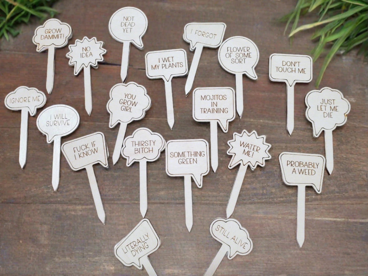 Funny Plant Stakes, Garden Stakes, Gag Gift, Humorous Gift