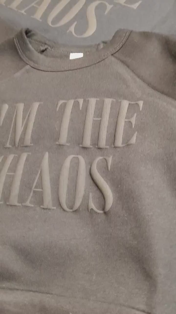 Caffeine and Chaos Sweatshirt| Puff Vinyl, Mommy and Me Shirt|Mama and mini|Caffeinated|New Mom|Baby Shower Gift|Chaos coordinator, Mom gift