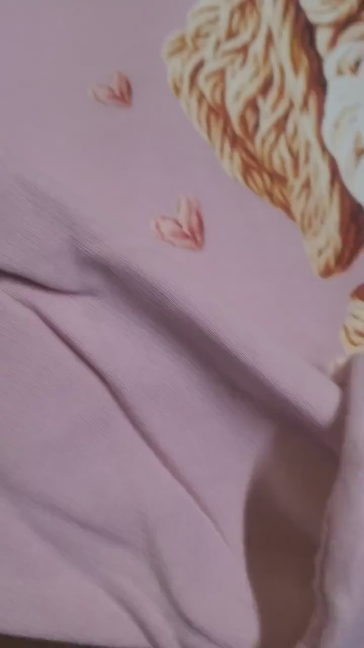 Labradoodle Valentine Sweatshirt – Cute Doodle Dog Shirt, Dog Mom Gift, Faux Crochet Dog, Dog Apparel, Gift For Her, Valentine Gift, Custom