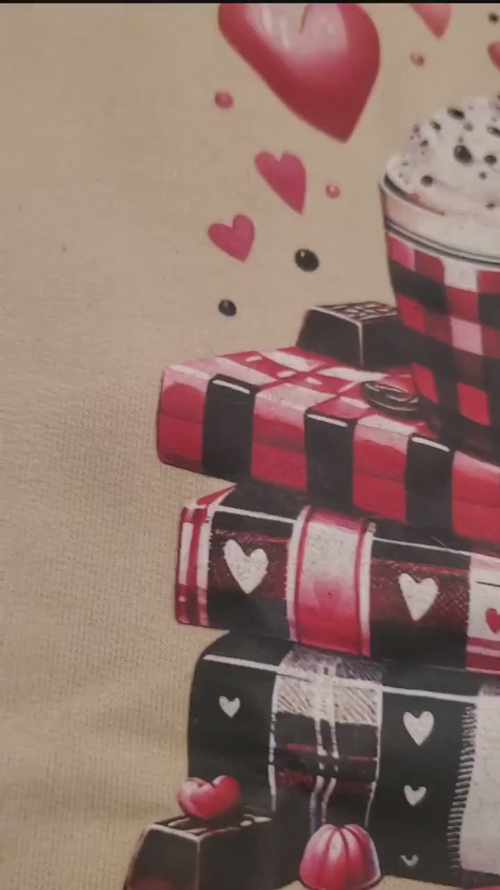 All Booked For Valentines Day Sweatshirt,Gift for Librarian,Bookworm Sweater, Valentines Day Book Tree Hoodie, Book Lover Gift, Gift For Her