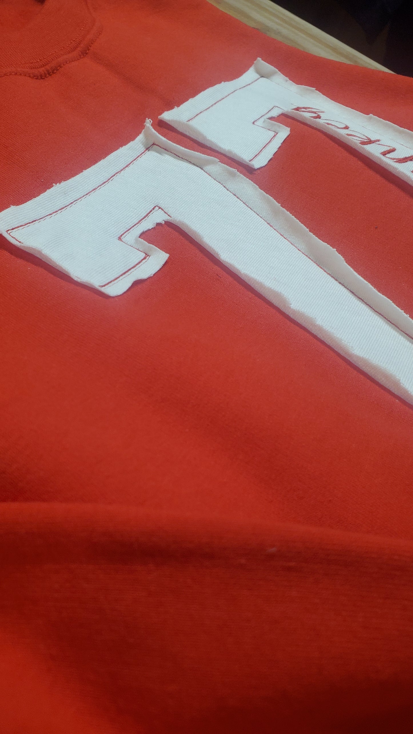 Personalized Sports Number Embroidered Crewneck Team or Player Name Sweatshirt Appliqué *