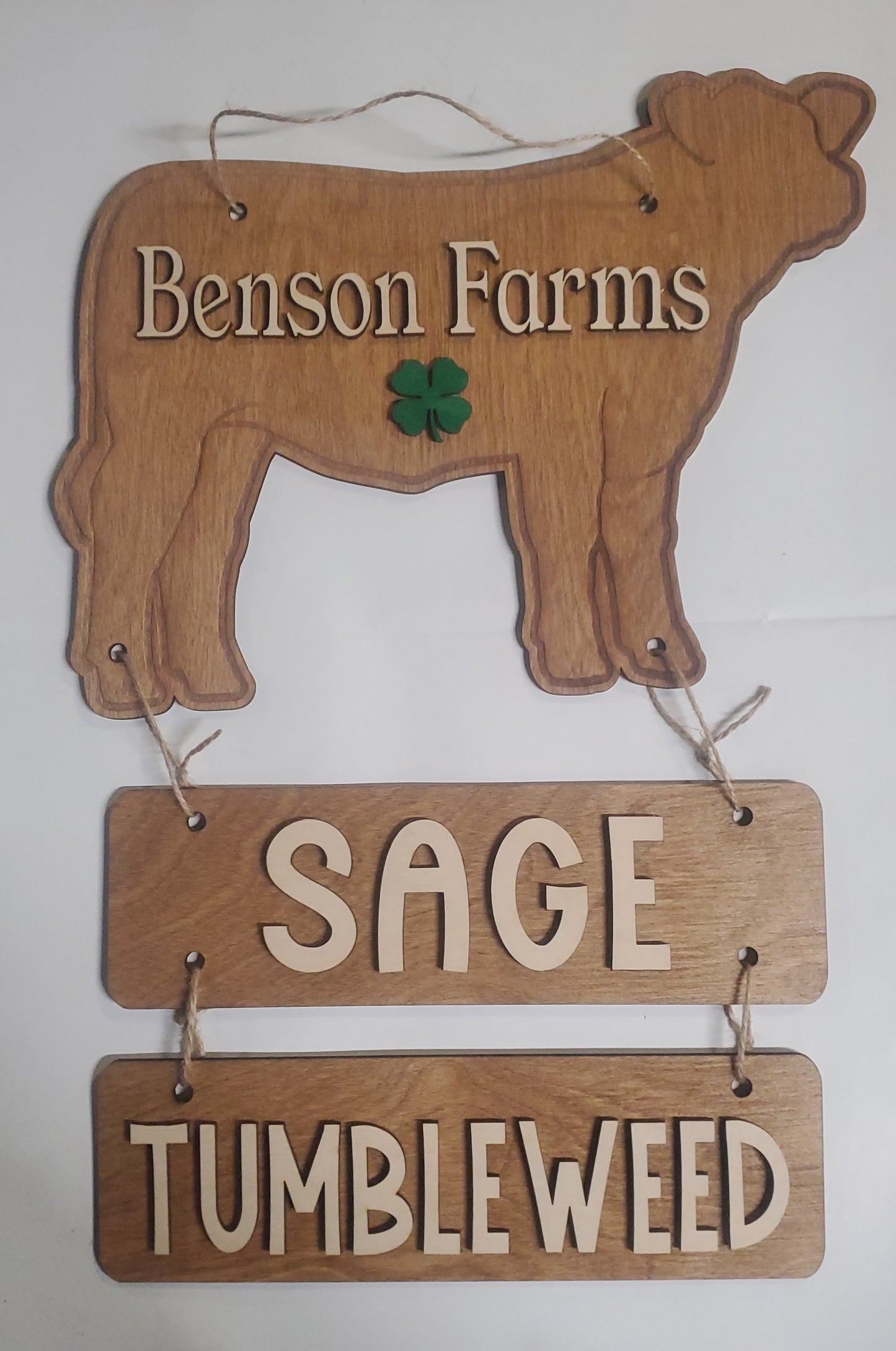 4-H Stall Sign - Show Banner - Personalized 4-H Show Sign With Name Plates