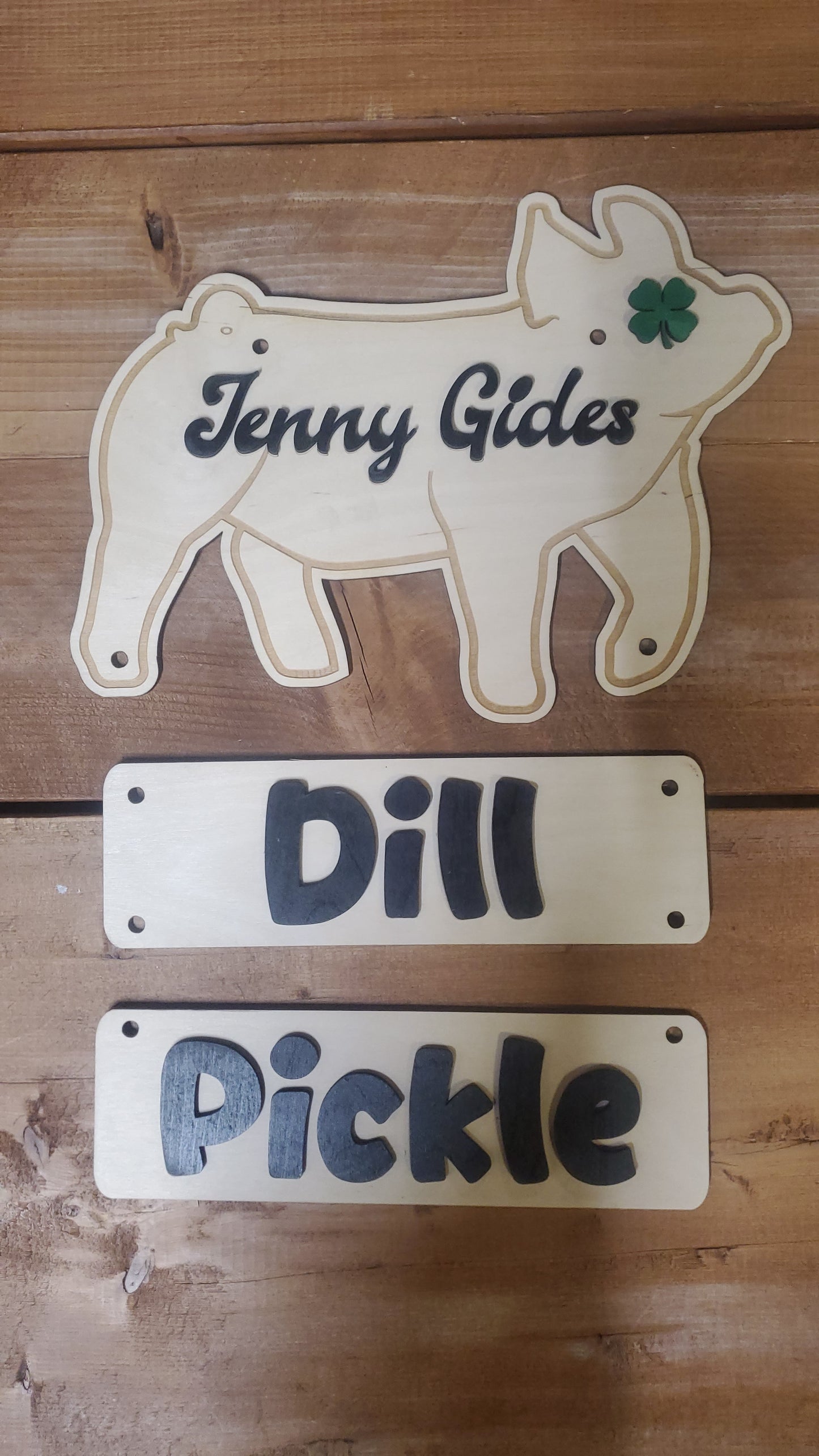 4-H Stall Sign - Show Banner - Personalized 4-H Show Sign With Name Plates