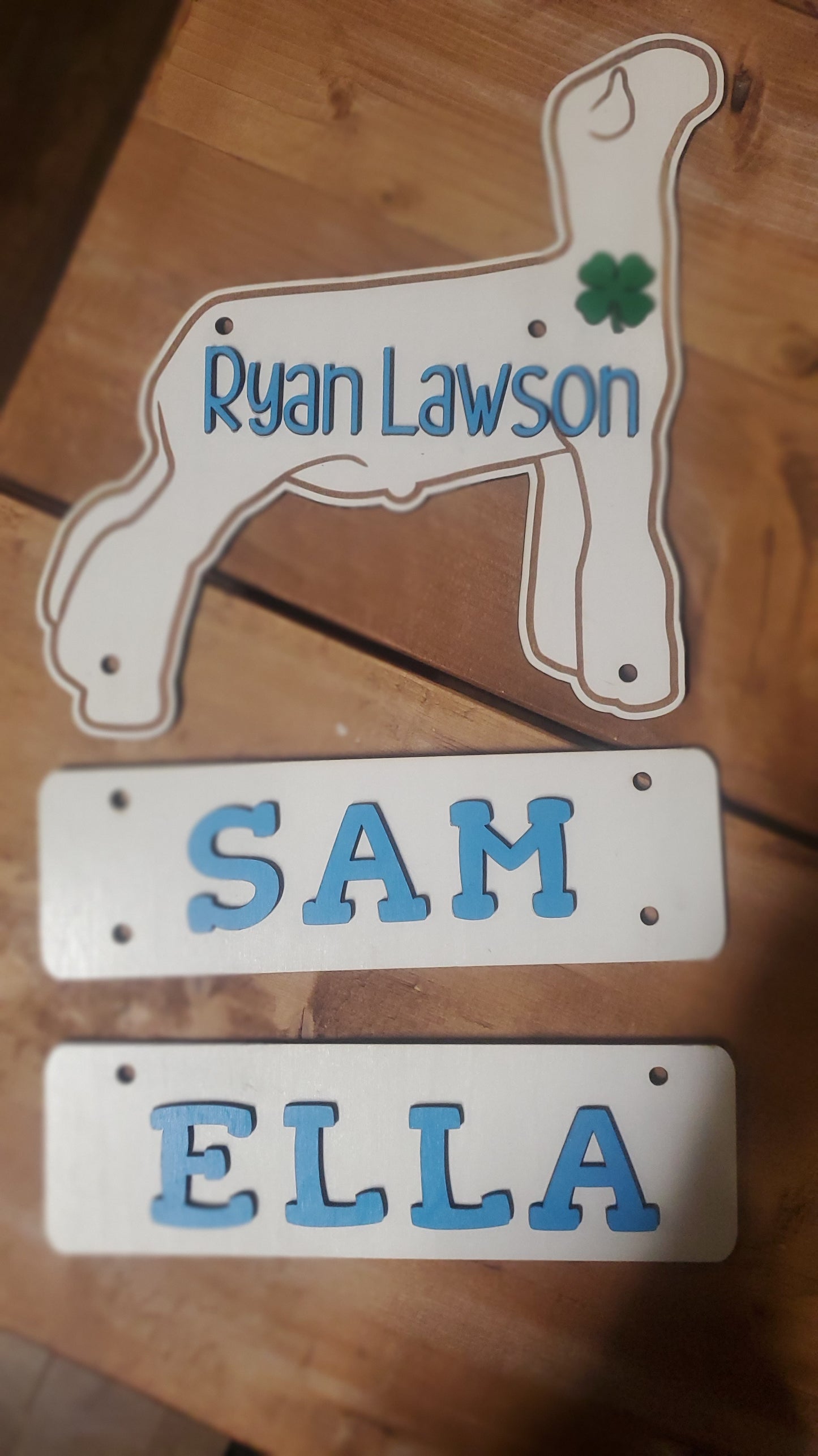 4-H Stall Sign - Show Banner - Personalized 4-H Show Sign With Name Plates