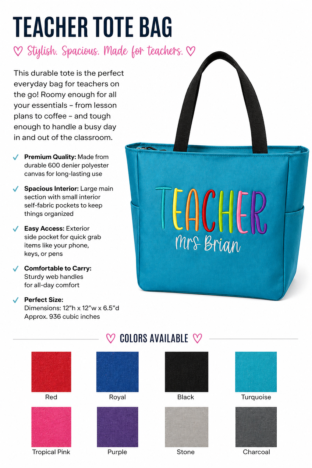 Teacher Tote Bag *