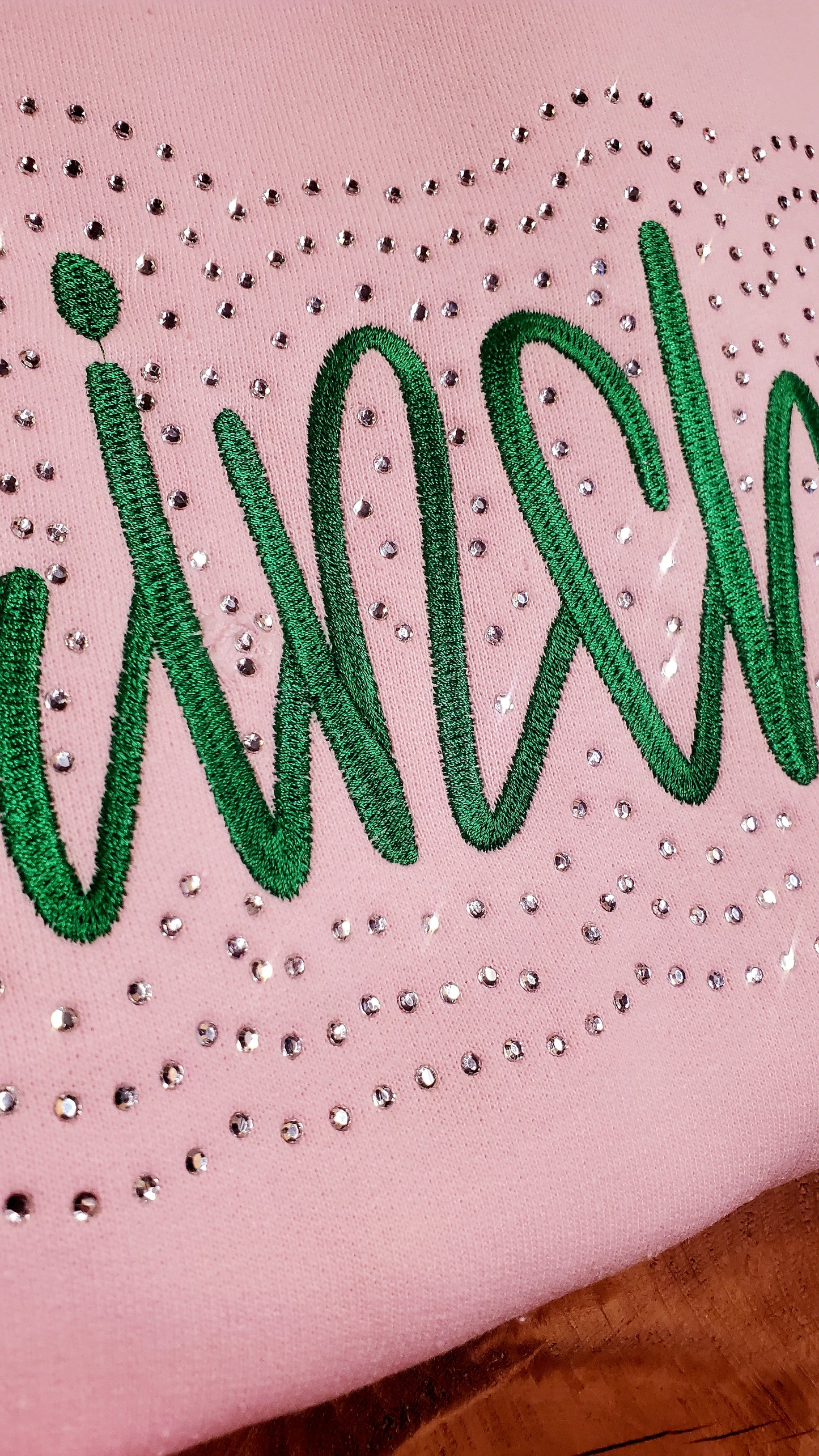 Grinchy Embroidered Christmas Bling Sweatshirt Grinch sweatshirt