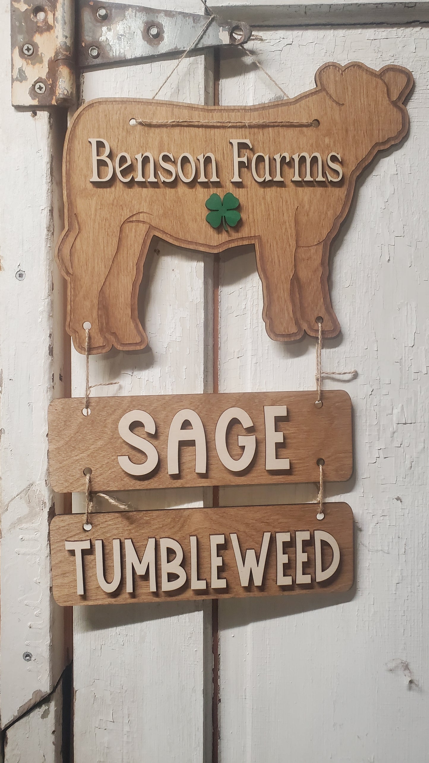 4-H Stall Sign - Show Banner - Personalized 4-H Show Sign With Name Plates