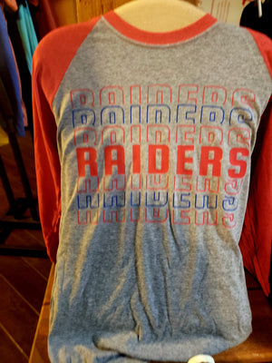 Open image in slideshow, Raiders Repeat 3/4 Sleeve
