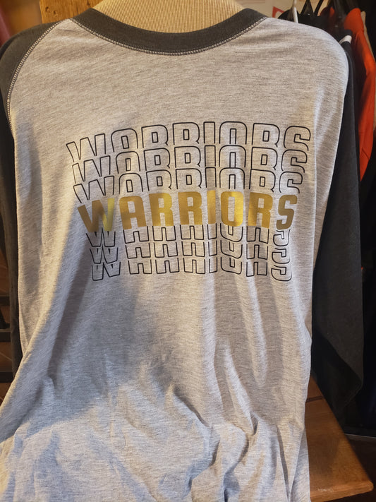 Warriors Repeat 3/4 Sleeve