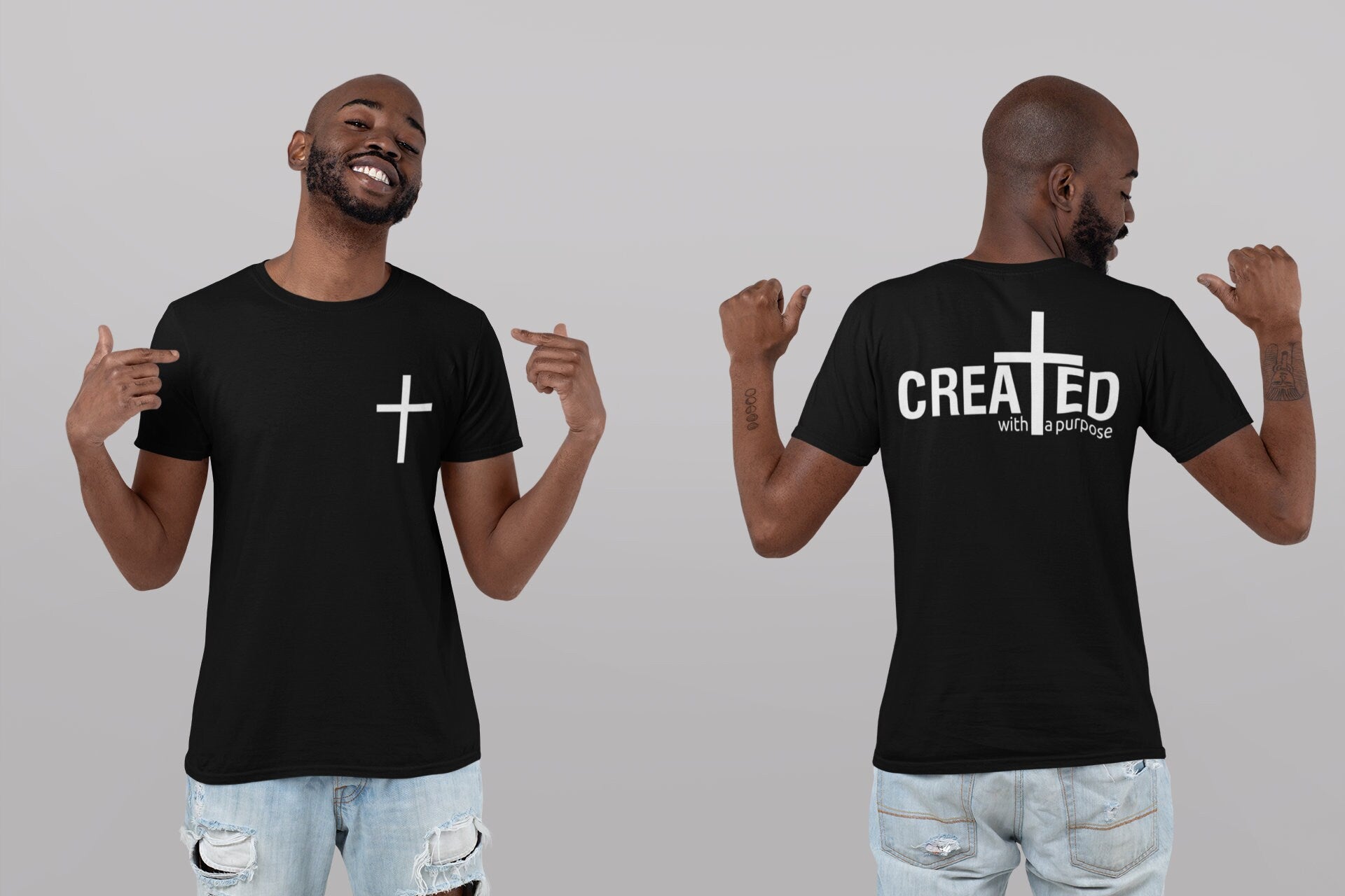 Created with A Purpose Shirt, Christian Shirt, Religious Shirt, Inspirational Shirt, Thankful Grateful Blessed Shirt, Bible Shirt, wwjd