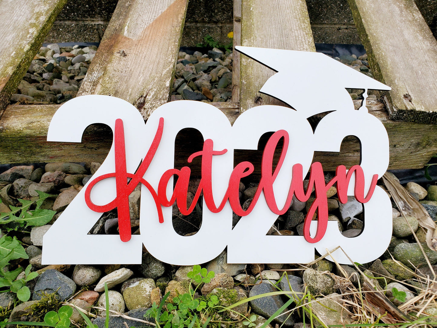 Personalized Name, 2023 or 2024 Graduation Cap Wood Sign, Grad Party Backdrop Decor, High School or College Grads, Senior Pictures, 2022