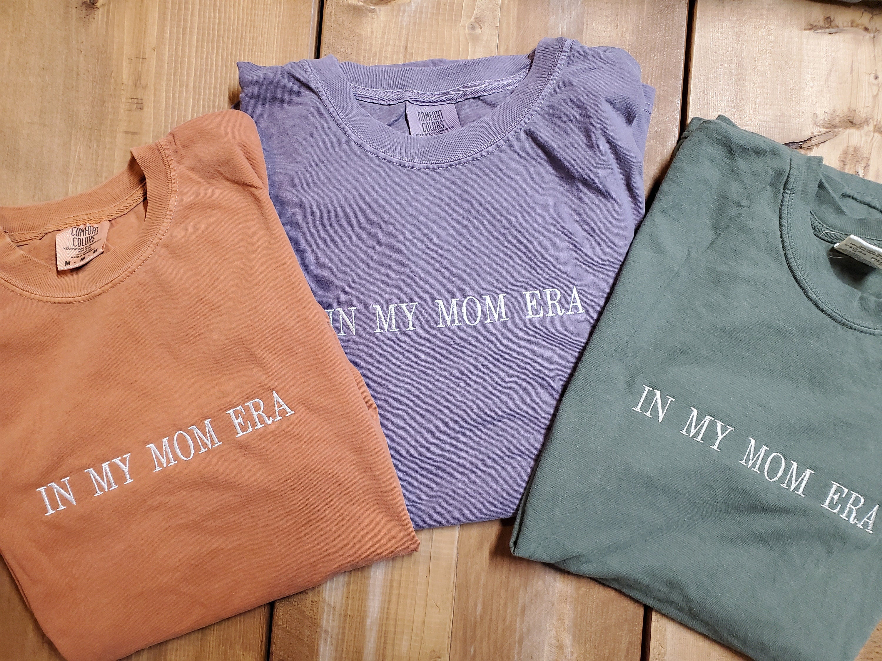 in my mom era shirt, Embroidered Mom Era Shirt, Comfort Colors Tee, mama tshirt, Swift era, mom summer tshirt, mom era, Swiftie