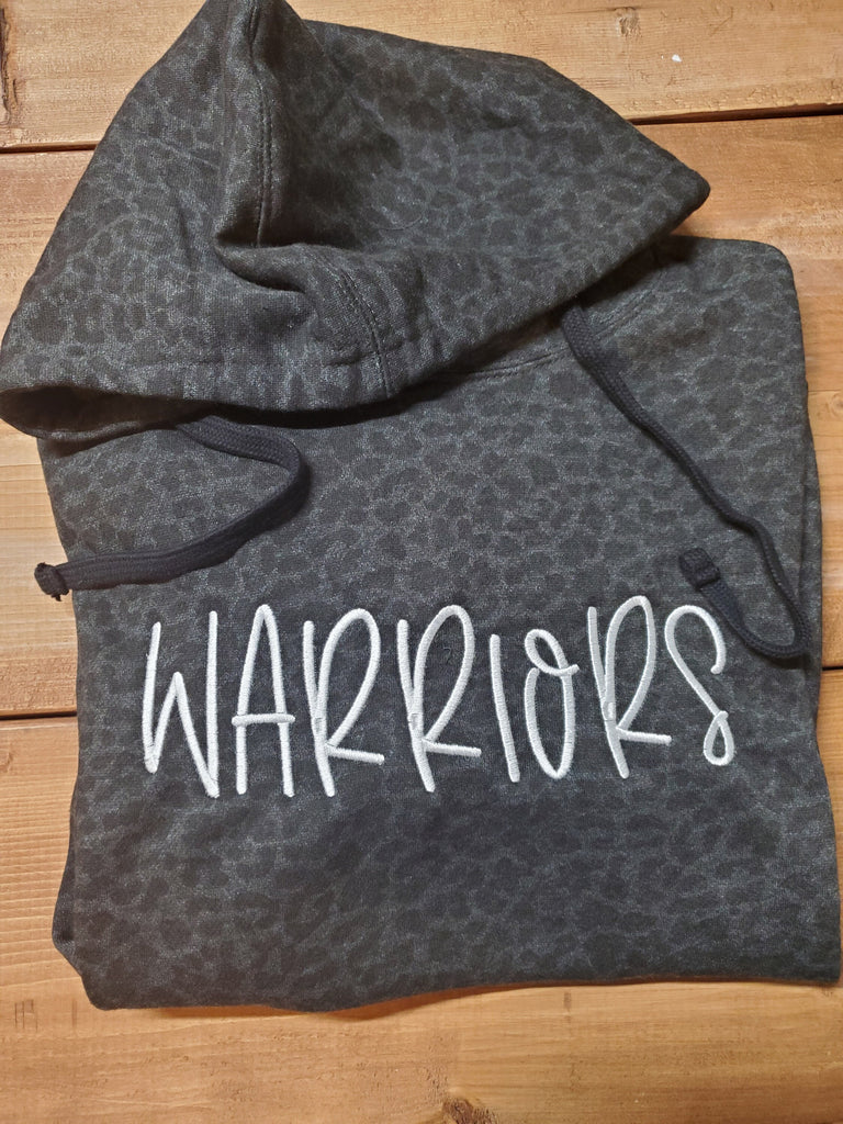 Leopard School Mascot Hoodie, Leopard Print Sweatshirt, Mama Hoodie, School Mascot, J. America, Embroidered Sweatshirt, Football Y’All