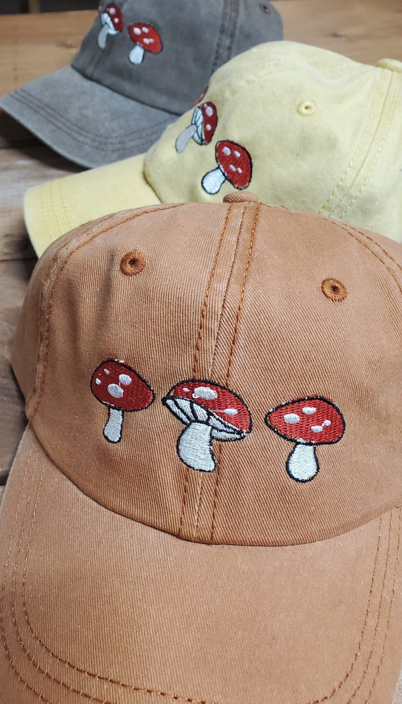 Mushroom Hat, Magic Mushroom, Botanical hat, Nature Lover Mushroom Hat, Gardening Hat, Fungus Hat, Minimalist, dad hat, Blogger Mom style