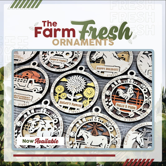 Farm Fresh Christmas Ornaments