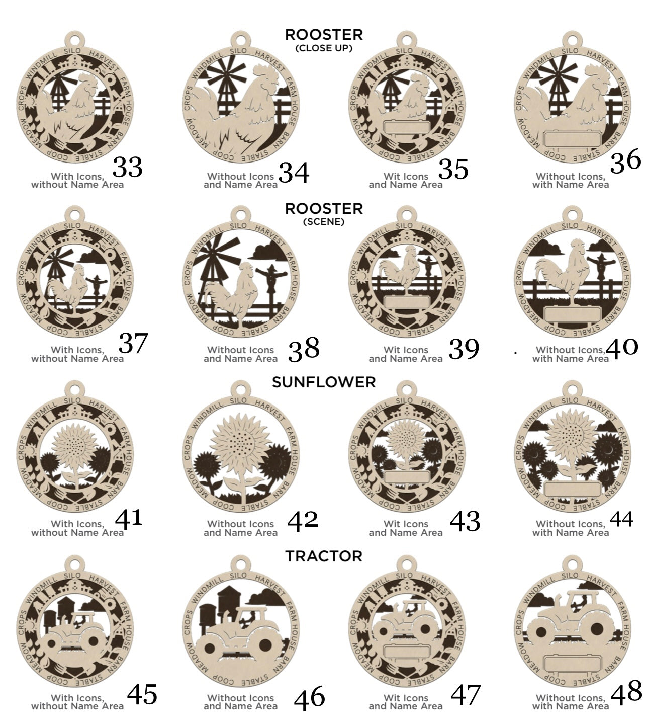 Farm Fresh Christmas Ornaments