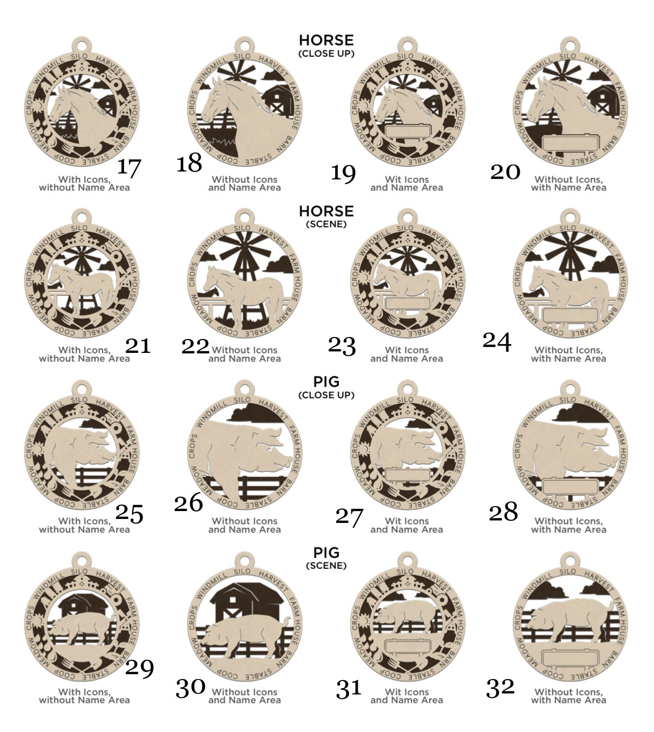 Farm Fresh Christmas Ornaments