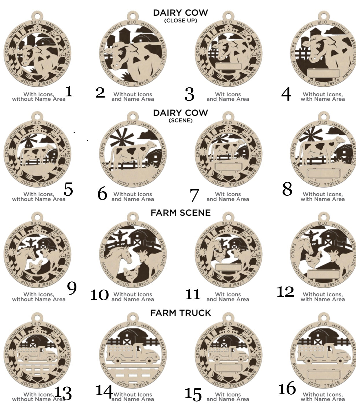 Farm Fresh Christmas Ornaments